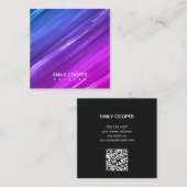 Carte De Visite Carré Studio Artiste Peintre Moderne (Devant / Derrière)