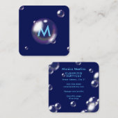 Carte De Visite Carré Style Bubble (Devant / Derrière)