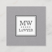 Carte De Visite Carré Style chic de logo de nom d'élégance (Devant)