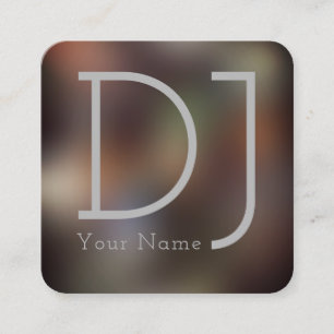 Carte De Visite Carré Style de clubbing de nuit du DJ