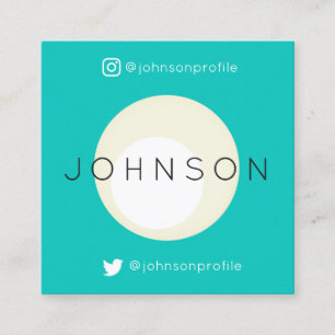 Carte De Visite Carré Style géométrique moderne avec code QR