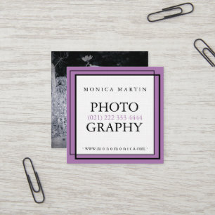 Carte De Visite Carré Style minimaliste rétro