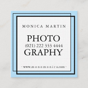 Carte De Visite Carré Style minimaliste rétro
