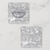 Carte De Visite Carré Style moderne, Artiste de maquillage, Bokeh, Lèvre (Devant / Derrière)