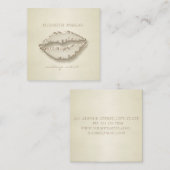 Carte De Visite Carré Style moderne, Artiste de maquillage, Lèvres (Devant / Derrière)