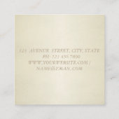 Carte De Visite Carré Style moderne, Artiste de maquillage, Lèvres (Dos)