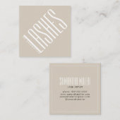 Carte De Visite Carré Style moderne beige violet mince (Devant / Derrière)