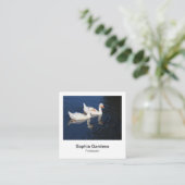 Carte De Visite Carré Style photo instantané - Emden Geese (Debout devant)