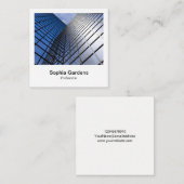 Carte De Visite Carré Style photo instantané - Grand bâtiment (Devant / Derrière)