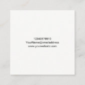 Carte De Visite Carré Style photo instantané - Grand bâtiment (Dos)