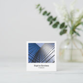 Carte De Visite Carré Style photo instantané - Grand bâtiment (Debout devant)