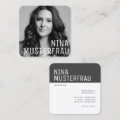 Carte De Visite Carré Stylische Foto Visitenkarten Vorlage - (Devant / Derrière)