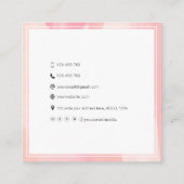 Carte De Visite Carré Stylish photo code QR modèles de danseurs personne (Dos)