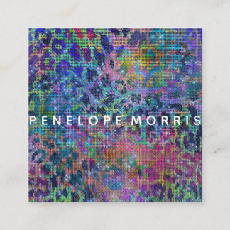 Carte De Visite Carré Styliste de beauté des Parties scintillant Abstrai