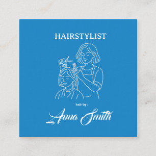 Carte De Visite Carré Styliste minimaliste des cheveux Design d'identité