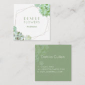 Carte De Visite Carré Succulents géométriques Mode moderne (Devant / Derrière)