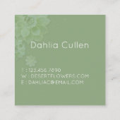 Carte De Visite Carré Succulents géométriques Mode moderne (Dos)