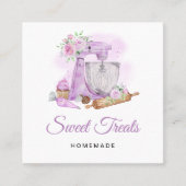 Carte De Visite Carré Sucre Traitements Boulangerie pourpre (Devant)