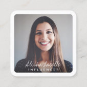 Carte De Visite Carré Suivez-moi, Aquarelle minimale et Abstraite (Dos)