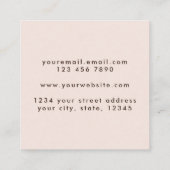 Carte De Visite Carré Sunlit Pastel Rainbow Grunge (Dos)