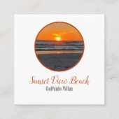 Carte De Visite Carré Sunset Coastal Beach Resort (Devant)