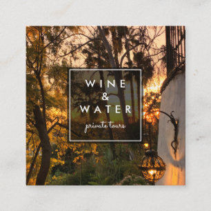 Carte De Visite Carré Sunset Glow California Garden Photo Tourisme de vo