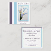 Carte De Visite Carré Superbe blanche Calla Lilies Planificateur d'événe (Devant / Derrière)