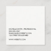 Carte De Visite Carré Support de feuilles / Avion en papier (Dos)