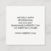 Carte De Visite Carré Support Monogramme (Dos)