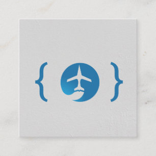 Carte De Visite Carré Supports / Logo d'avion