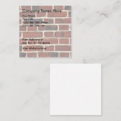 Carte De Visite Carré Suppression du thème de mur de briques (Devant / Derrière)