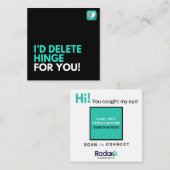 Carte De Visite Carré Supprimer la charnière (Devant / Derrière)