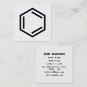 CARTE DE VISITE CARRÉ SYMBOLE D'ANNEAU BENZENE (Devant / Derrière)