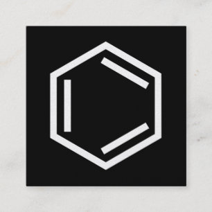 CARTE DE VISITE CARRÉ SYMBOLE D'ANNEAU BENZENE