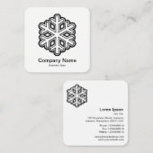 Carte De Visite Carré Symbole de flocon de neige (Devant / Derrière)