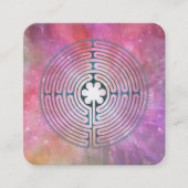 Carte De Visite Carré Symbole de géométrie sacrée - Chartres Labyrinthe  (Devant)