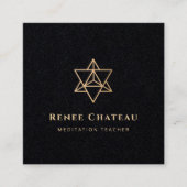 Carte De Visite Carré Symbole de géométrie sacrée Merkaba (Devant)