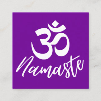 Carte De Visite Carré Symbole de méditation HIndu