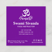 Carte De Visite Carré Symbole de méditation HIndu (Dos)