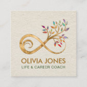 Carte De Visite Carré Symbole d'infini - Branche de l'arbre (Devant)