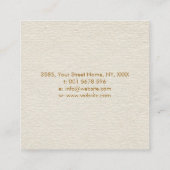 Carte De Visite Carré Symbole d'infini Papillon de couleur Splatter (Dos)