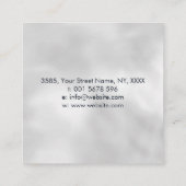 Carte De Visite Carré Symbole d'infini Papillon Or et coque d'aluminium (Dos)