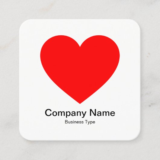 Carte De Visite Carré Symbole du coeur (Devant)