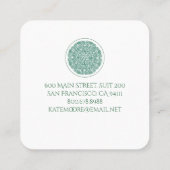 Carte De Visite Carré Symbole du Yoga de Mandala de l'Univers (Dos)