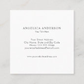 Carte De Visite Carré Symbole Faux Silver Foil et Black Caduceus (Dos)