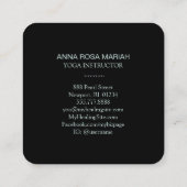 Carte De Visite Carré *~* Symbole sacré Lotus Lune à Nirvana (Dos)