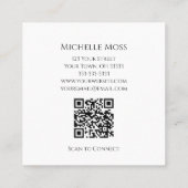 Carte De Visite Carré Symbole Yoga Om Logo simple rose (Dos)