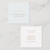 Carte De Visite Carré Symboles alchimiques bleu (Devant / Derrière)