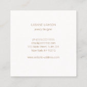 Carte De Visite Carré Symboles alchimiques bleu (Dos)