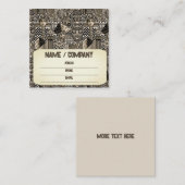 Carte De Visite Carré Symboles historiques anciens Style de tatouage (Devant / Derrière)